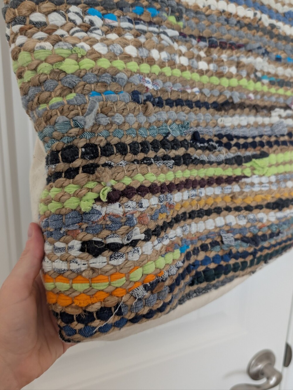 Multicolor Chindi Rug Tote - Picture 2 of 8